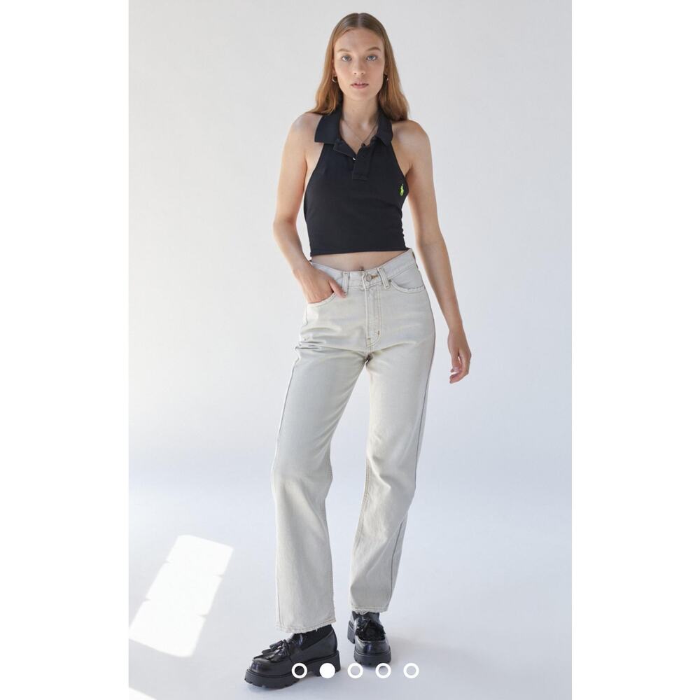 Urban Outfitters BGD Cowboy Jeans in Cream Size 28 - Picture 1 of 10